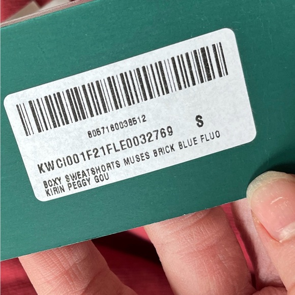 Kirin Peggy Gou Boxy Sweatshorts Brick Blue Fluo Size S Streetwear Y2K Retro NWT - Picture 6 of 6